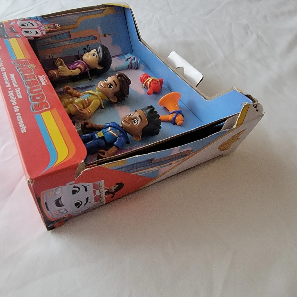 Disney Junior Firebuds Rescue Team 3 Figures With Accessories Toy Gifts